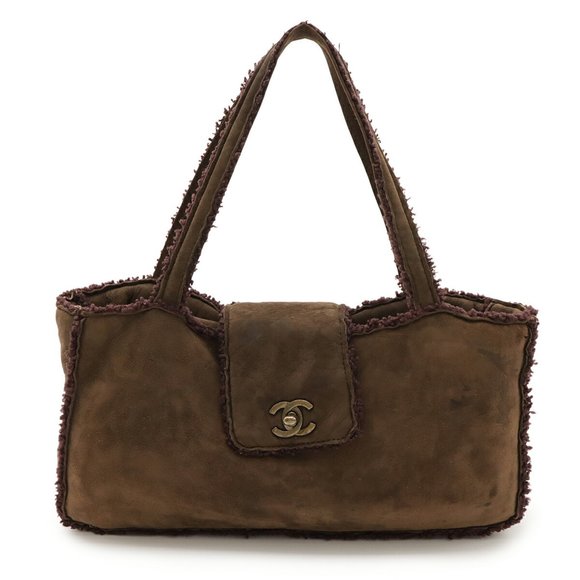 CHANEL Brown Logo Tote Bag - Picture 1 of 10